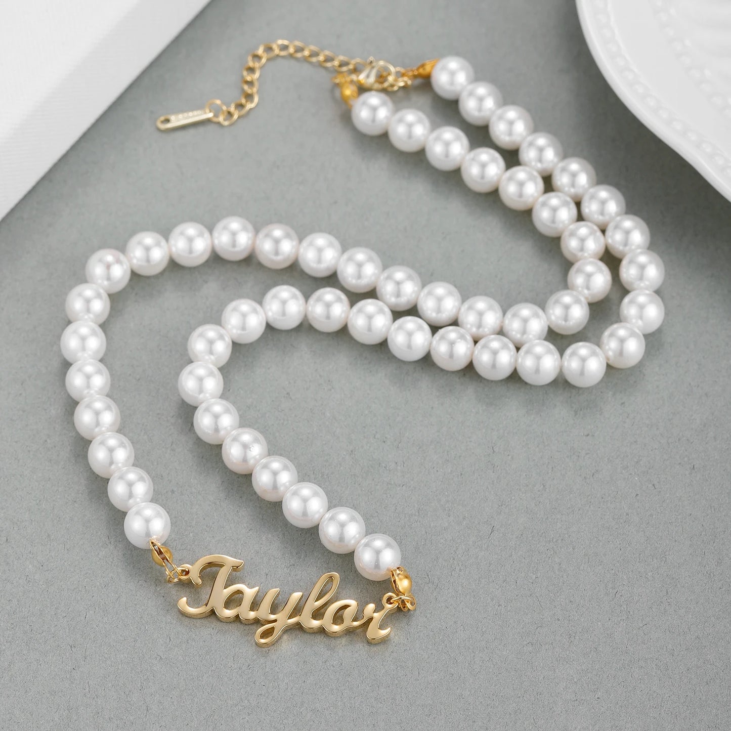Precious Pearl Name Necklace