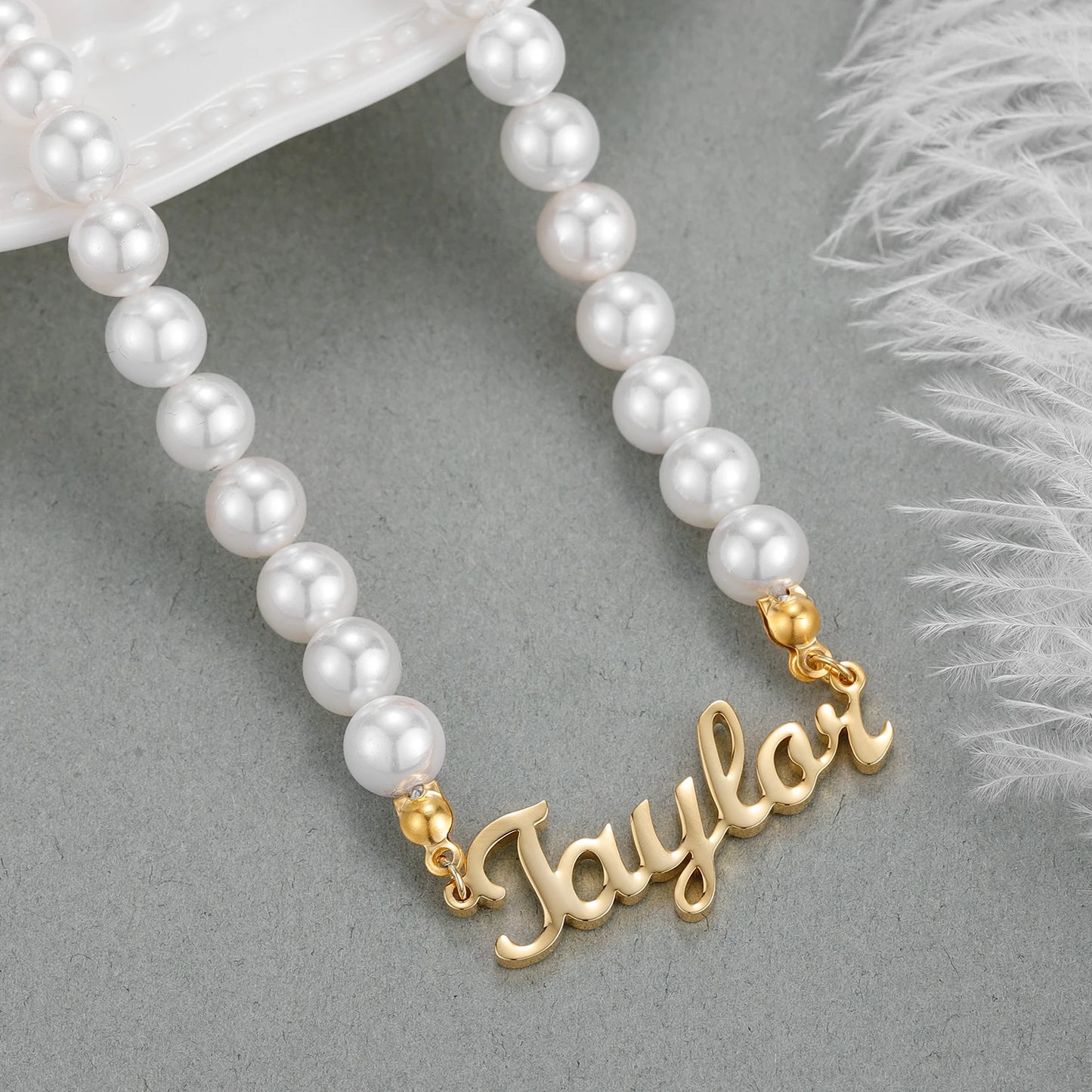 Precious Pearl Name Necklace