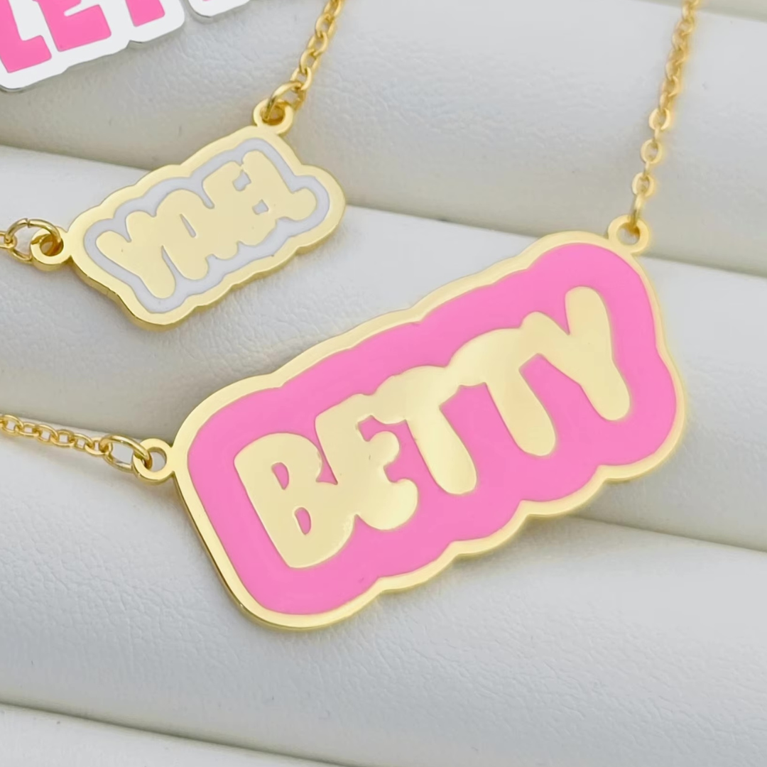 Bright Girls Personalized Name Necklace