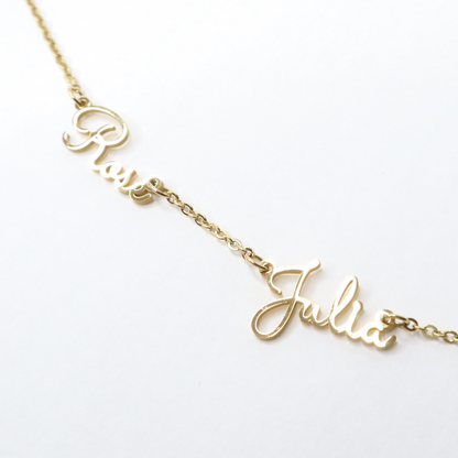 Flourish Personalized Multiple Name Necklace