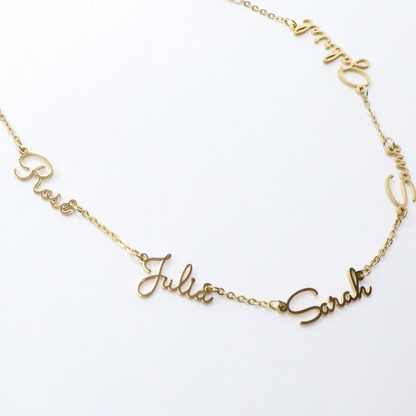 Flourish Personalized Multiple Name Necklace