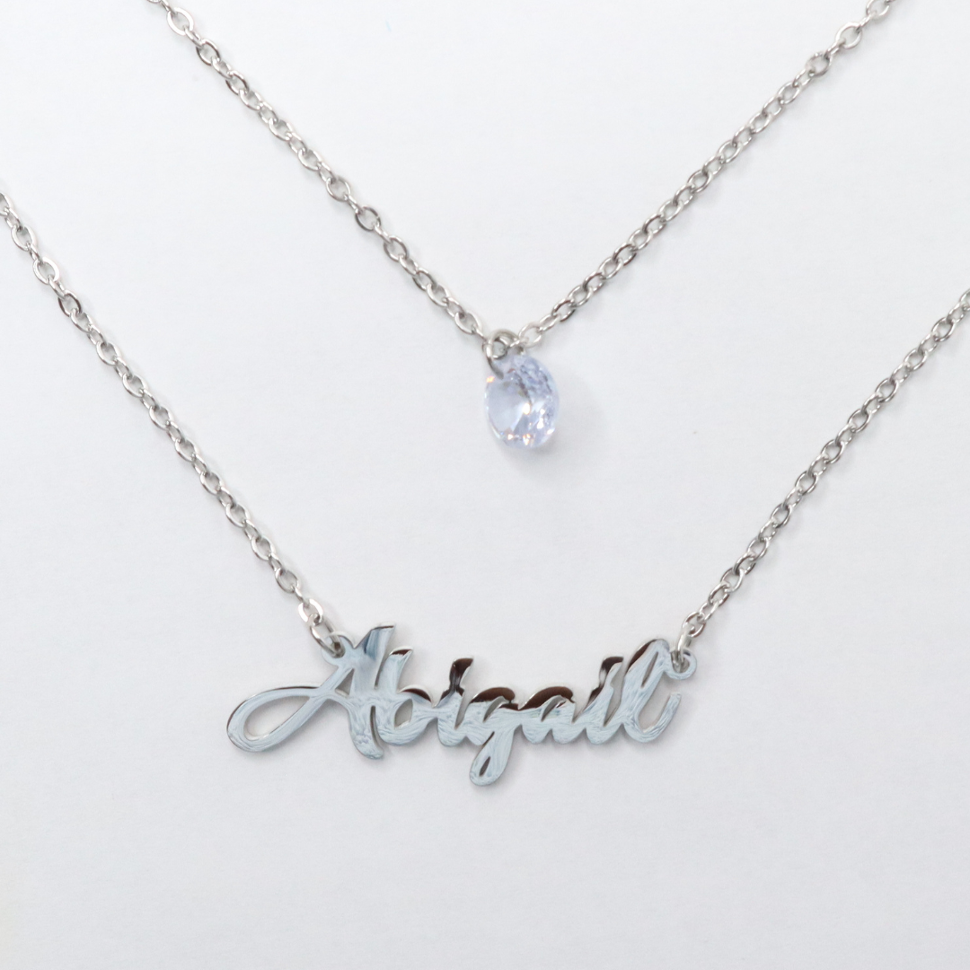 Majestic Double Layer Personalized Name Necklace