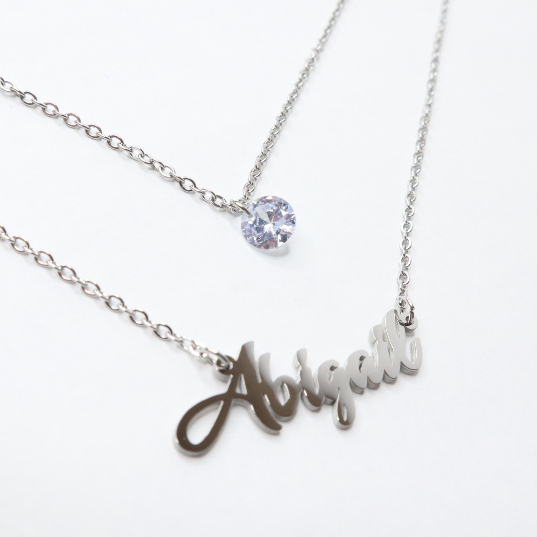 Majestic Double Layer Personalized Name Necklace