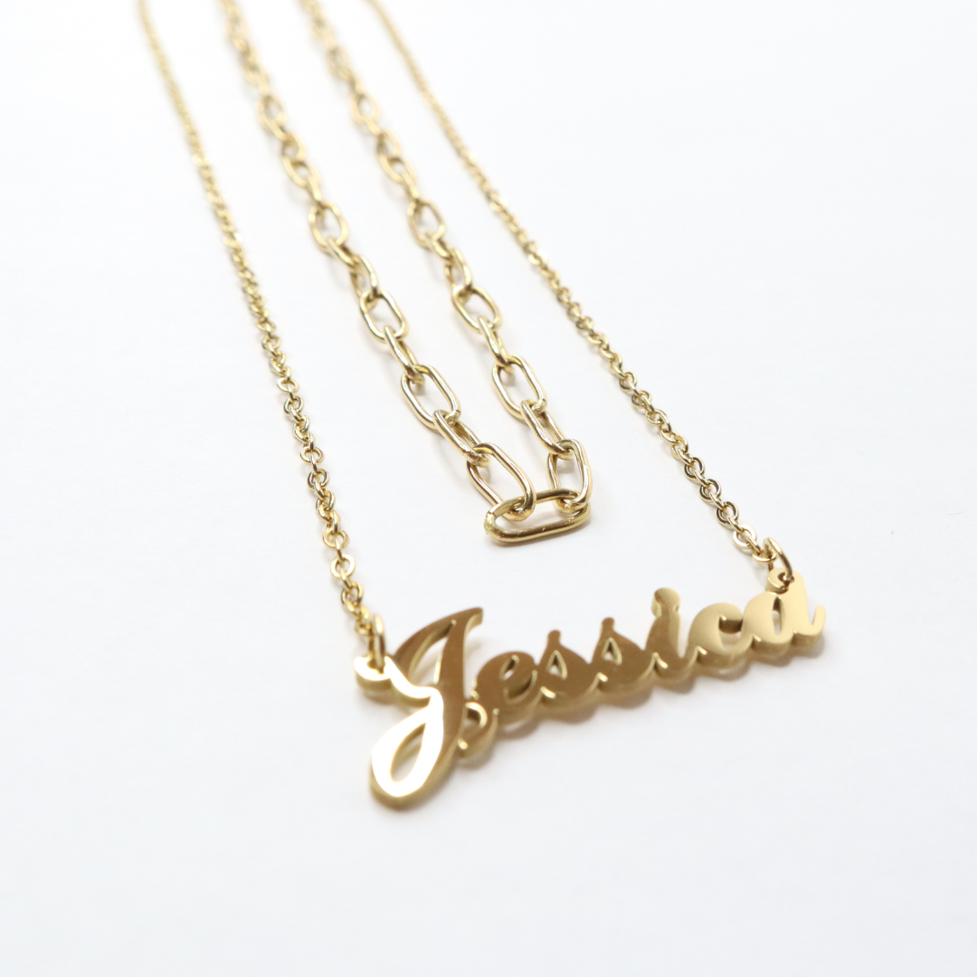 Strengthen Double Layer Personalized Name Necklace