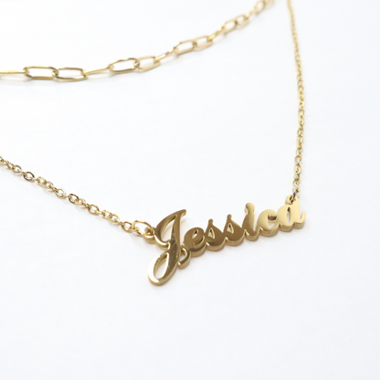 Strengthen Double Layer Personalized Name Necklace