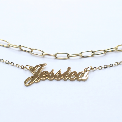 Strengthen Double Layer Personalized Name Necklace